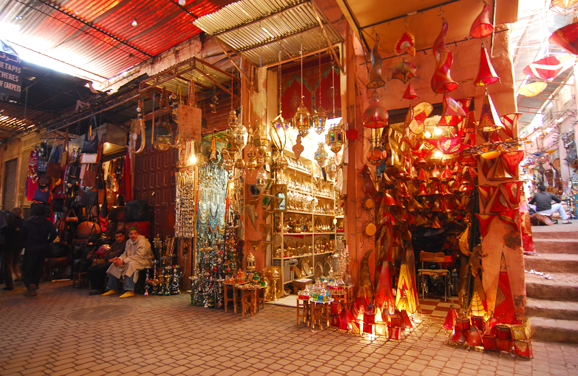 [Marrakech lamp shop]