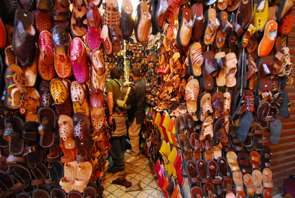 [Marrakech shoe shop]