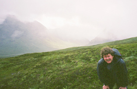 [Mike climbing Devil's staircase]