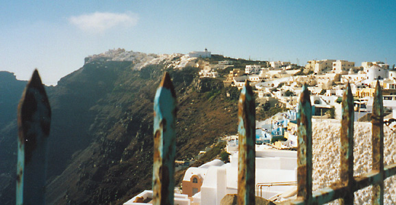 [Santorini villages]