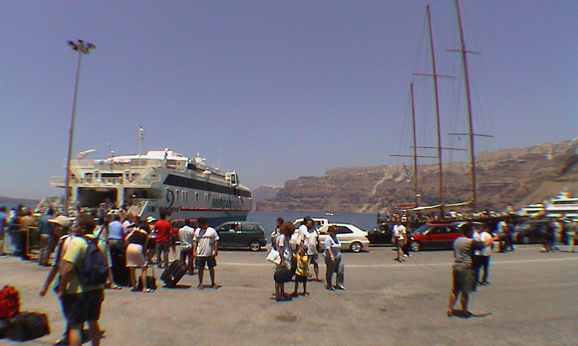 [Ferry at Santorini]